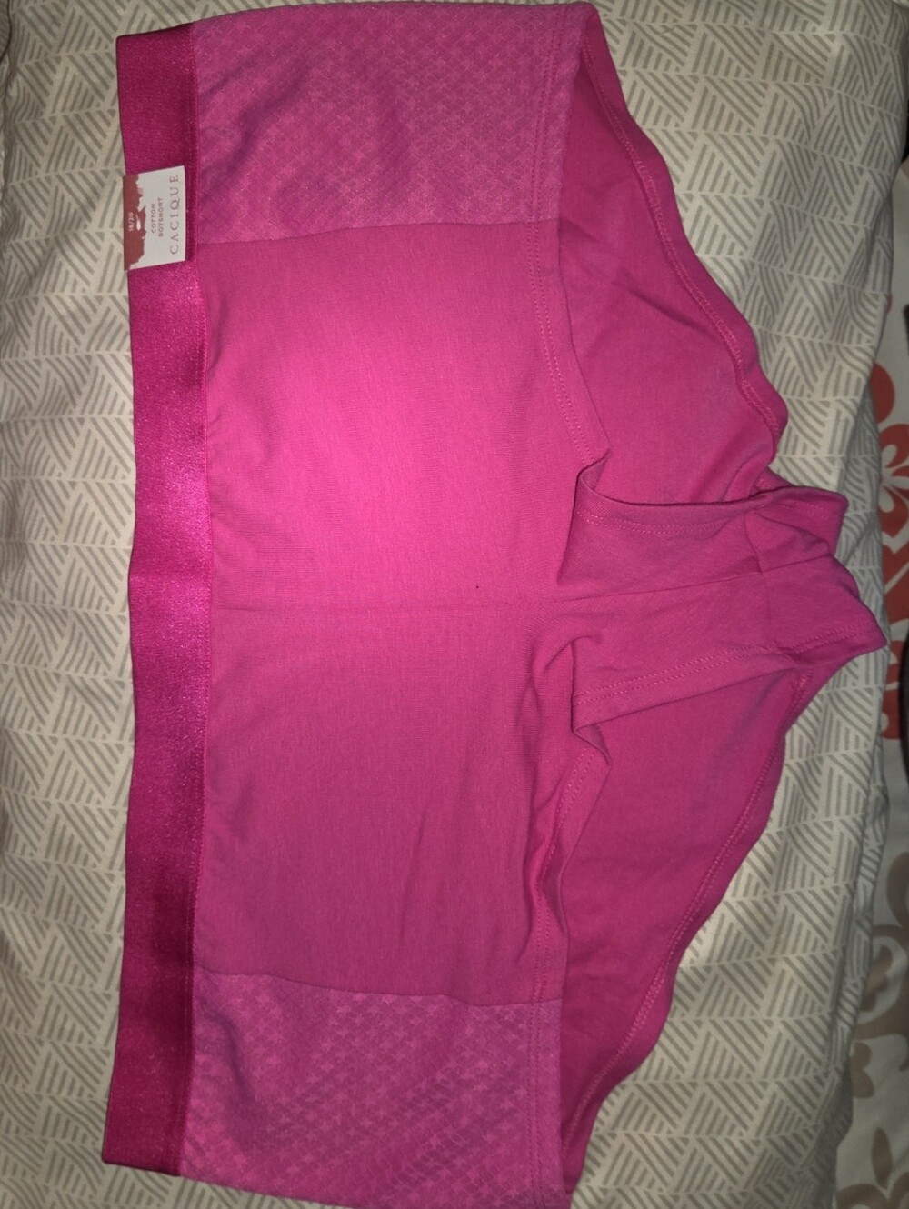 Cacique Bright Pink Cotton Boyshort
